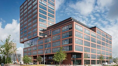 Moderner Bürokomplex EDGE mit intelligenter Steuerung von Energie, Licht und Klima