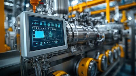 Digitales Energie-Management-System an einer Industrieanlage zur Überwachung und Steuerung von Energieflüssen